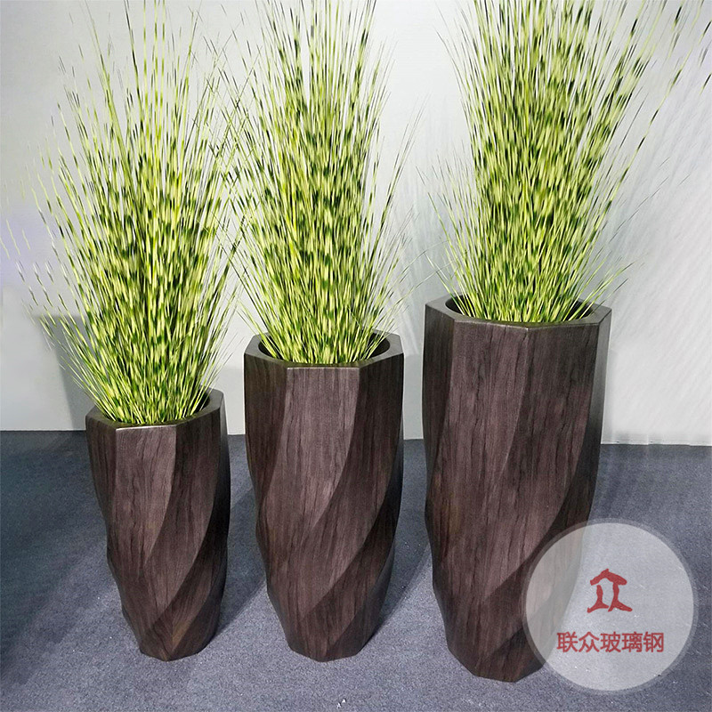 玻璃鋼綠化種植箱花盆高架橋市政工程可批發(fā)花盆花箱樹脂花盆廠家