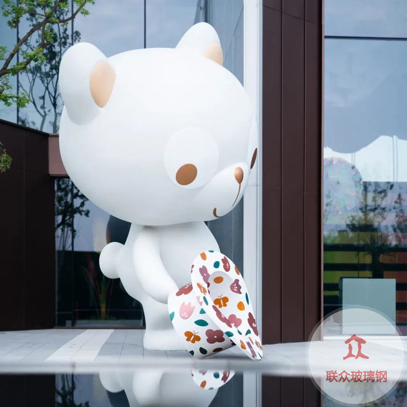 簡(jiǎn)約招財(cái)迎賓人雕塑彎腰鞠躬行禮玻璃鋼人餐廳酒店KTV 裝飾品擺件