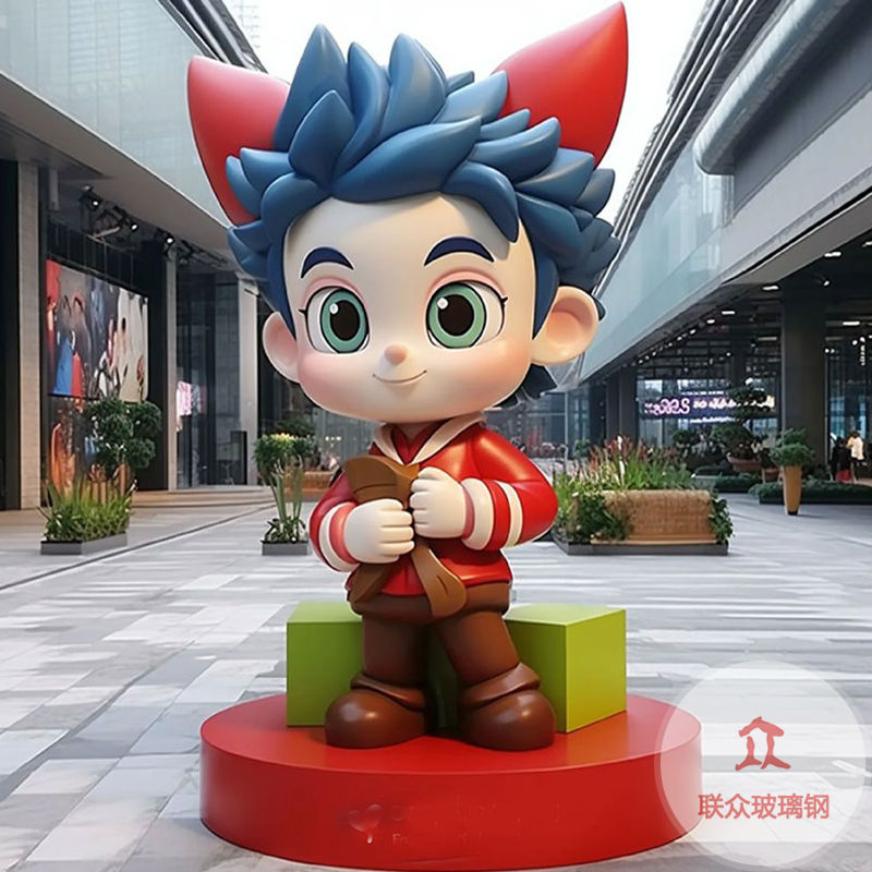 玻璃鋼雕塑定制大型戶外美陳卡通動(dòng)物人物外殼前臺(tái)樹(shù)池座椅網(wǎng)紅