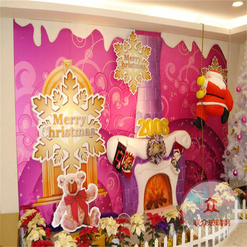 戶外商場活動(dòng)慶典節(jié)日派對大型美陳裝飾拱門玻璃鋼創(chuàng)意卡通擺件