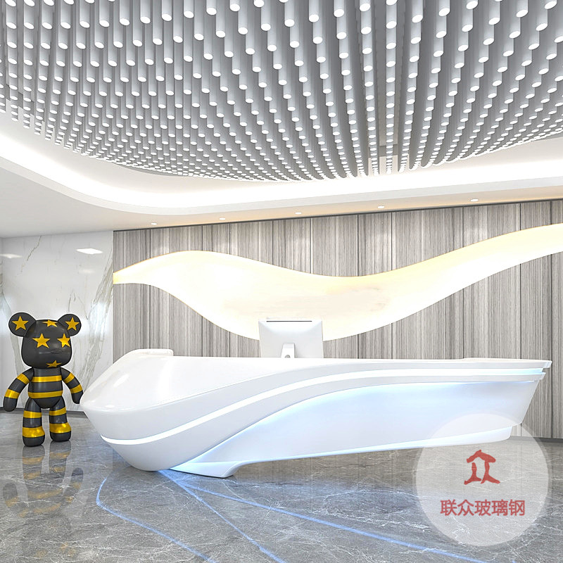 烤漆公司前臺(tái)玻璃鋼吧臺(tái)教育機(jī)構(gòu)咨詢(xún)臺(tái)美容院接待臺(tái)迎賓臺(tái)售樓部