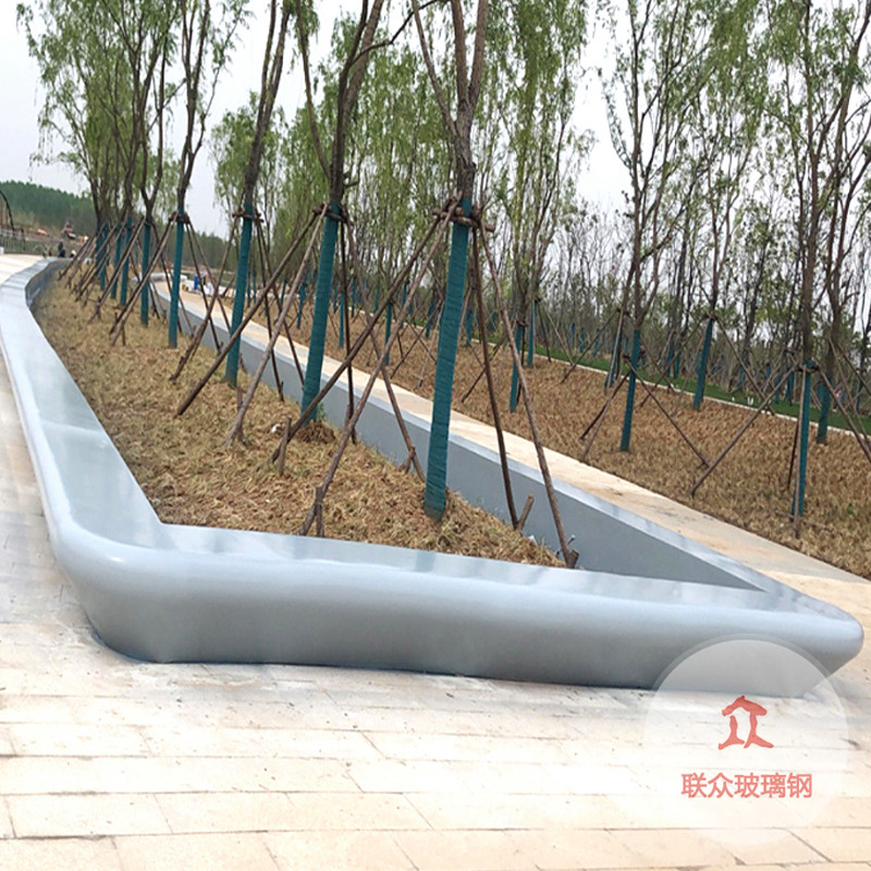 玻璃鋼樹池坐凳城市綠化戶外花箱座椅園林景觀戶外玻璃鋼長(zhǎng)條座凳